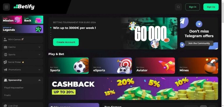 Betify registrazione e prime impressioni